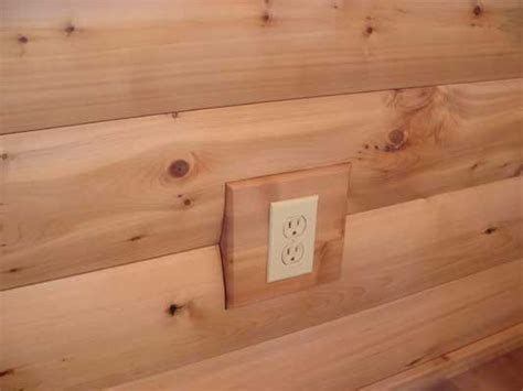 wooden electrical box|log home electrical boxes.